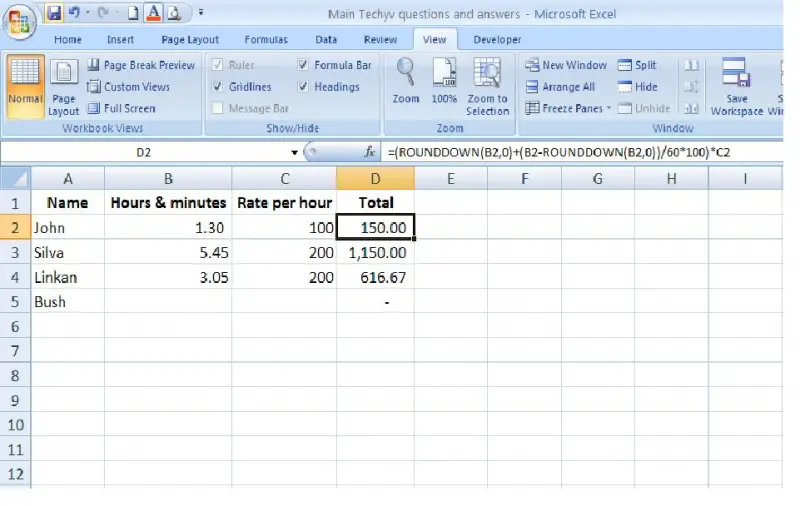Error in multiplication formula in ms excel techyv